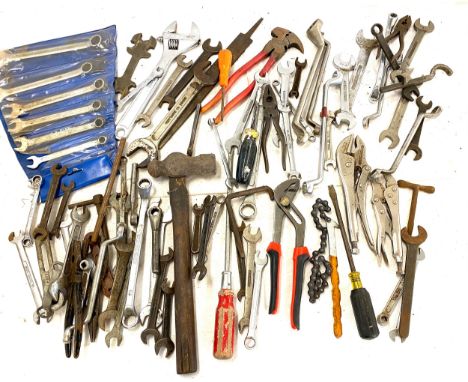 large selection of tools to include spanners, screwdrivers etc. 
