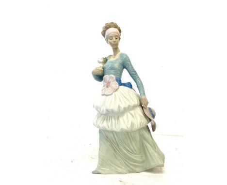 Vintage Nao lady and dog ornament, approximate height: 13.5 inches, overall good condition 