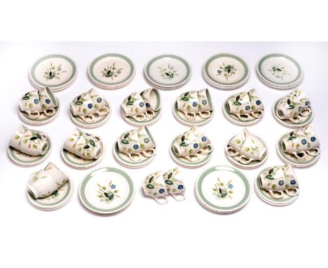Woods Ware 'Clovelly' pattern,&nbsp;approx. thirty coffee cups and saucers, printed marks Generally good condition. Please no