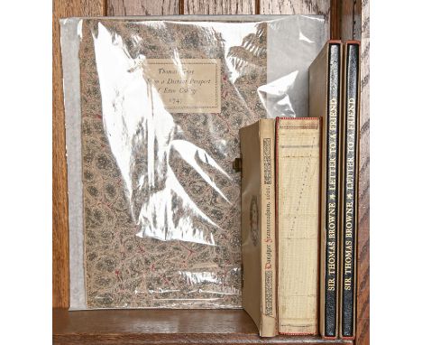 Reprints and Facsimiles. Two copies of Browne (Sir Thomas, Knight) &amp; Keynes (Geoffrey Kt., editor), A Letter to a Friend 