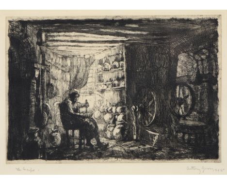 Anthony Gross (1905 - 1984) - La Soupe,&nbsp;signed, titled and dated 1925 in pencil by the artist, etching, 24.5 x 33.5cm, V