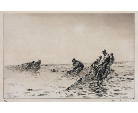 Arthur John Trevor Briscoe RE, RI (1873-1943) - The Seine Net, etching, 1925, signed by the artist in ink and numbered 47/78,