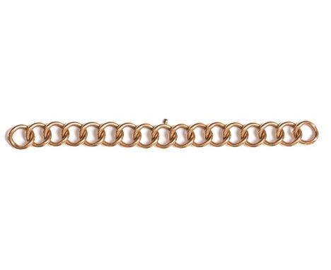 A Victorian gold bracelet, of twisted links, with concealed closure, 17.5cm l, 24g Light consistent wear, no repair