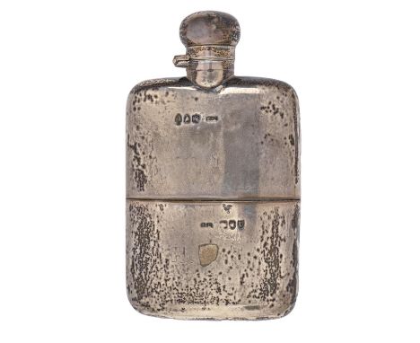 A Victorian silver hip flask and beaker, 13cm h, by Stokes &amp; Ireland Ltd, London 1895, 6ozs Dent on shoulder; back engrav