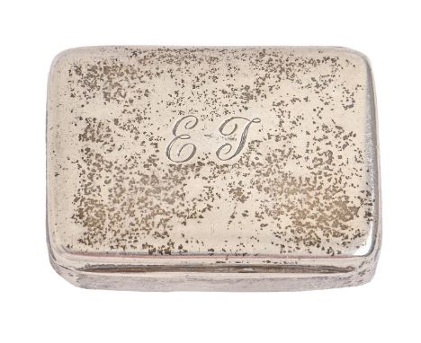 A Victorian silver snuff box, 55mm l, by Nathan &amp; Hayes, Birmingham 1894, 1oz 3dwts Light wear