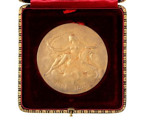 France. Automobile Club de France silver gilt medal, 9e Salon de L'Automobile 1906, 66mm, cased 