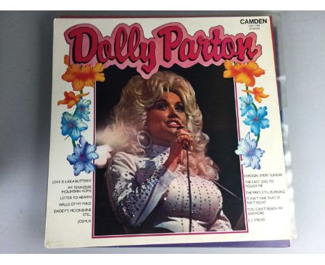COLLECTION OF VINTAGE RECORDS,including Dolly Parton and Johnny Mathis, approximately two hundred in total, albums and single
