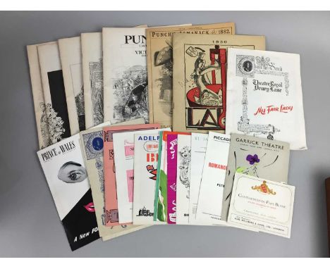 VINTAGE THEATRE PROGRAMMES,along with Punch Cartoon reprints