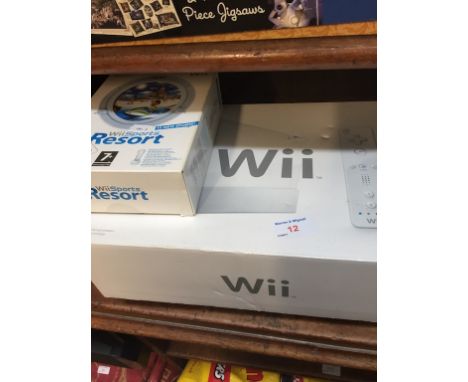 BOXED WII CONSOLE & BOXED WII SPORTS RESORT GAME