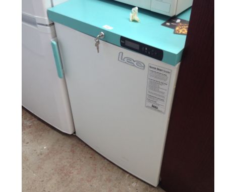 LEC BLUE TOP LOCKABLE FRIDGE WITH CONTROL PANEL
