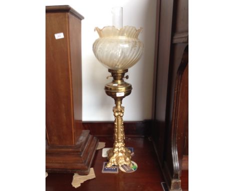 PART BRASS OIL LAMP. H80CM