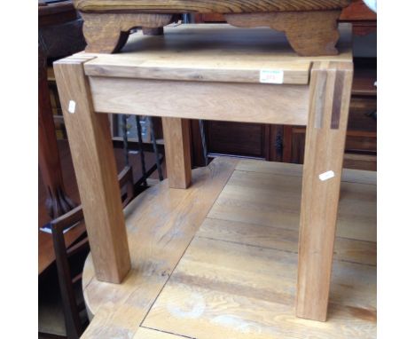 LIGHT OAK SQUARE TABLE. W55CM