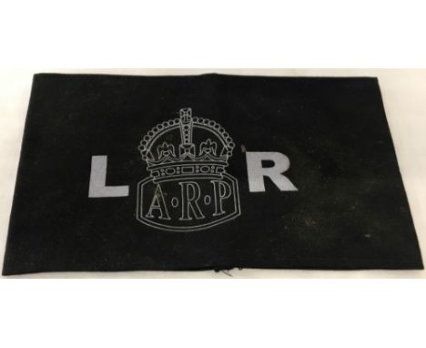 A WWII pattern A.R.P. Light Rescue arm band.  
