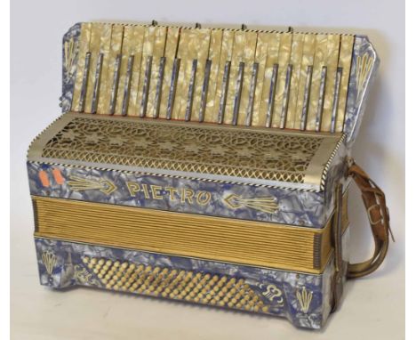 Vintage Pietro piano accordion, 53cm x 53cm