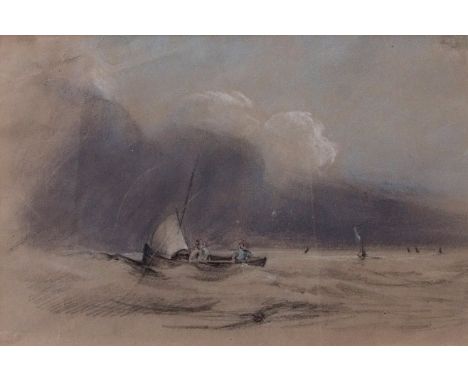 Henry Bright (1810-1873) Seascape, coloured chalks, 19 x 28cm