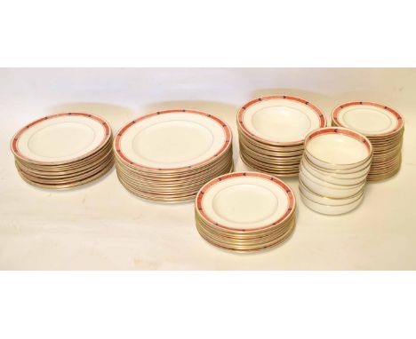 Extensive collection of Royal Worcester dinner wares in the Beaufort pattern, comprising 12 dinner plates, 12 side plates, so