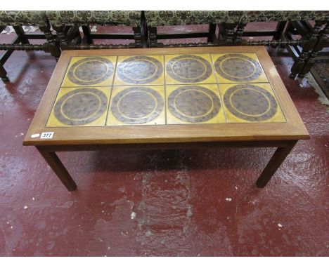 Danish tile top coffee table