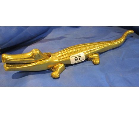 Crocodile brass nut cracker