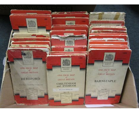 Collection of mid-century Ordnance Survey maps