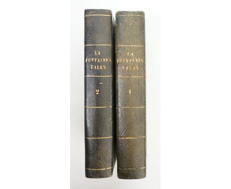 ° ° La Fontaine, Jean de - La Fontaine’s Tales: Imitated in English Verse, 2 vols, 12mo, half green morocco with blind stampe