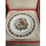 Spode plate featuring Saint George the Patron Saint of ENGLAND