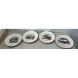 Four Royal Worcester year plates