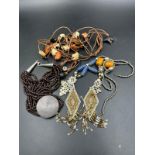 A selection of native Canadian jewellery, various styles
