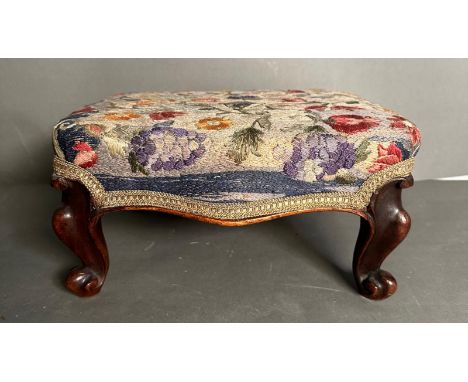 A Victorian tapestry stool 30cm x 28cm