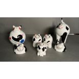 A selection of Villeroy and Bosch whimsical fat cat ceramics
