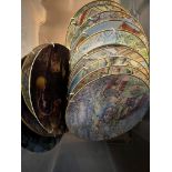 Fourteen picture plates, various makers to include Wedgwood etc