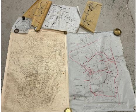 A selection of vintage maps of Jerusalem and its environs 