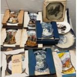 A collection of collectable plates various makers and designs
