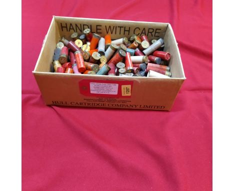 A collection of approx one hundred and fifty vintage paper shotgun cartridges, this item can only be purchased by someone wit
