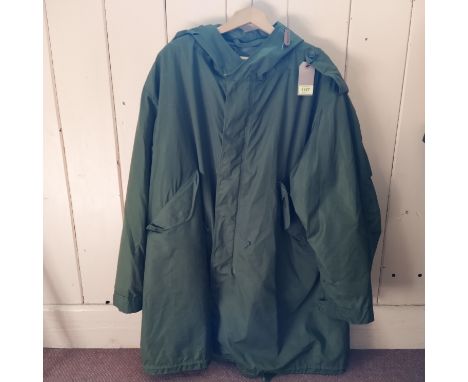 A U.S.A. Army model 1951 'fishtail' parka, size Large with liner and hood
