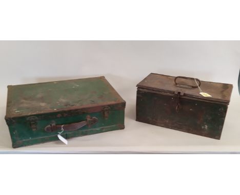 Two WWII era U.S.A. metal 'tool' boxes