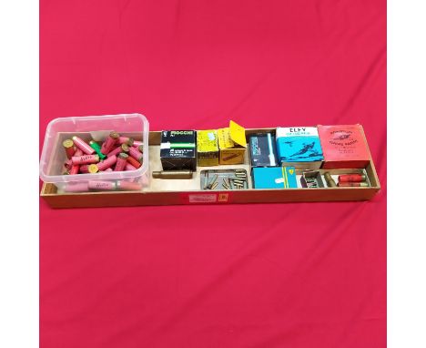 A mixed collection of shotgun cartridges including .22, 9mm, .410, 28 bore, 16 and 12 bore examples, this item can only be pu