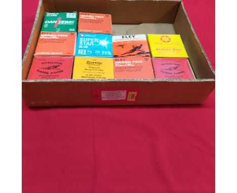 Ten various boxes of 12 bore cartridges, this item can only be purchased by someone with a current valid shotgun certificate 
