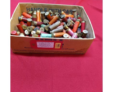 A collection of approx one hundred and fifty vintage paper shotgun cartridges, this item can only be purchased by someone wit