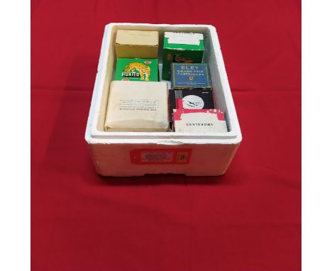Seven boxes of various shotgun cartridges including A.E.C. pest control, Eley Grand Prix 16 bore and 20 boxed Solway Specials