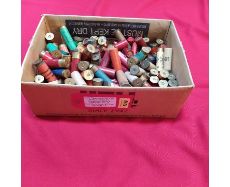 A collection of approx one hundred and fifty vintage paper shotgun cartridges, this item can only be purchased by someone wit