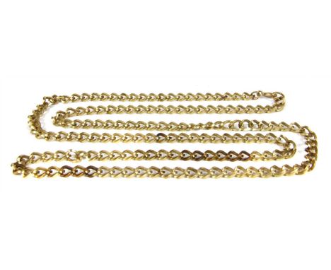 A 9ct gold curb link chain, with bolt ring clasp, London 1979, 780mm long, 30.27g