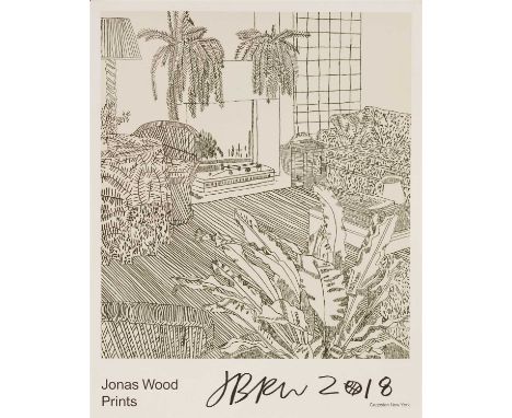 Jonas Wood (American, b.1977) GAGOSIAN NEW YORK POSTER Offset lithographic poster, 2018, signed and dated in marker pen, on w