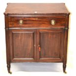 A GOOD LATE REGENCY ROSEWOOD FREE STANDING WRITING CHEST, Attributed to GILLOW, the sides with