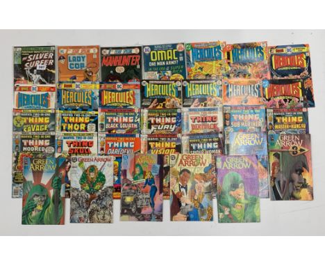 A quantity of mainly Marvel and DC comics including Hercules (10 of 12 1975), Omac (Issue 2), Manhunter (First special issue 