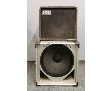 A no brand vintage speaker and a Session Duette guitar speaker.