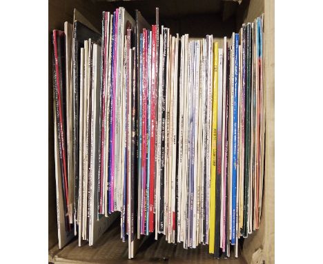 Three boxes of long-playing records / vinyl to include Tom Jones 'What a Night', Peter, Paul and Mary, Wall Street Crash (3 b