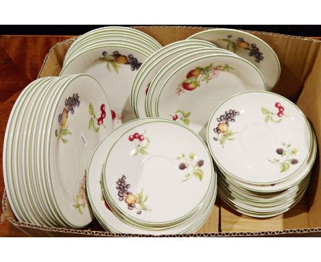 St. Michael part-tea service, Evesham flan dish, Grafton china part-service, a small writing case and other ceramics and glas