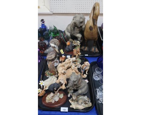 A collection of animal and bird figures including Sherratt &amp; Simpson, Chiltern Collection, Leonardo Collection, Border Fi