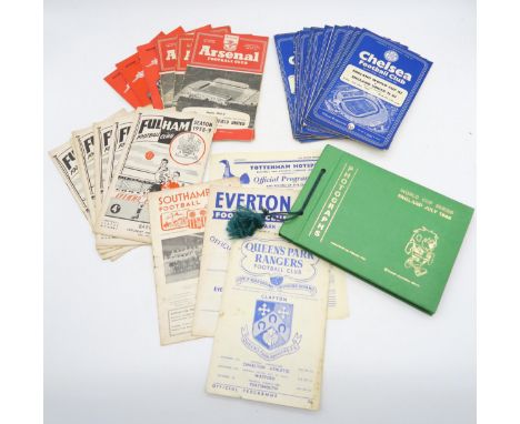 SPORTING MEMORABILIA A collection of English club football programmes dating from the late-1950s, to include Chelsea, Arsenal