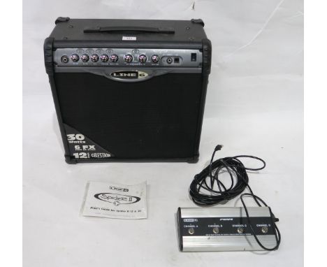 LINE 6 SPIDER II 30 watt guitar amplifier with a FBV4 foot switch Condition Report:Available upon request